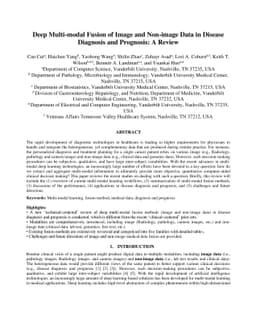 Deep Multi-modal Fusion of Image and Non-image Data in Disease Diagnosis
  and Prognosis: A Review