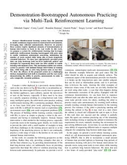 Demonstration-Bootstrapped Autonomous Practicing via Multi-Task
  Reinforcement Learning