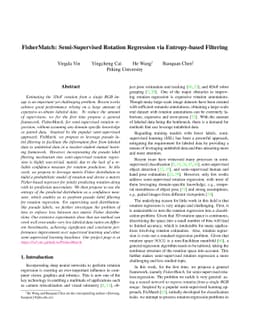 FisherMatch: Semi-Supervised Rotation Regression via Entropy-based
  Filtering