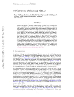 Topological Experience Replay