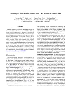 Learning to Detect Mobile Objects from LiDAR Scans Without Labels