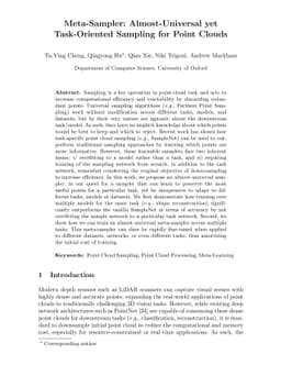 Meta-Sampler: Almost-Universal yet Task-Oriented Sampling for Point
  Clouds