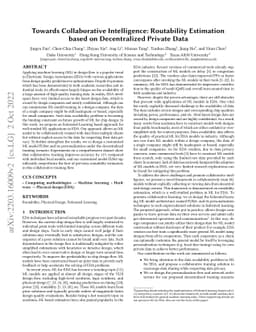 Towards Collaborative Intelligence: Routability Estimation based on
  Decentralized Private Data