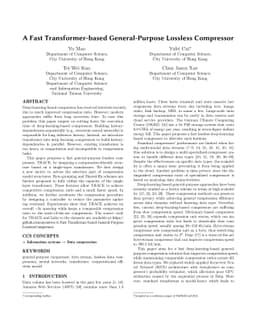 A Fast Transformer-based General-Purpose Lossless Compressor