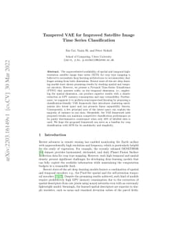 Tampered VAE for Improved Satellite Image Time Series Classification