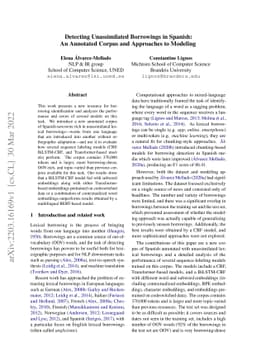 Detecting Unassimilated Borrowings in Spanish: An Annotated Corpus and
  Approaches to Modeling