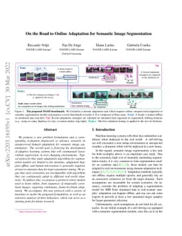 On the Road to Online Adaptation for Semantic Image Segmentation