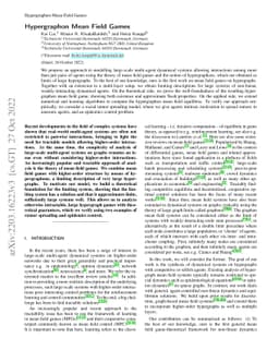 Hypergraphon Mean Field Games