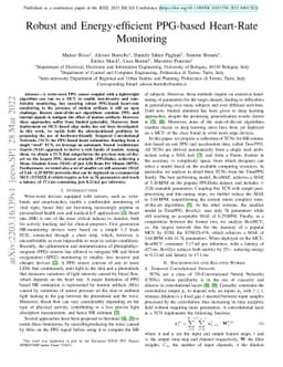 Robust and Energy-efficient PPG-based Heart-Rate Monitoring