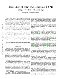 Recognition of polar lows in Sentinel-1 SAR images with deep learning