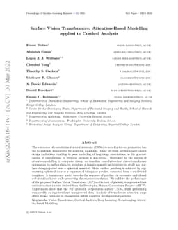 Surface Vision Transformers: Attention-Based Modelling applied to
  Cortical Analysis