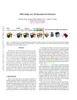 OPD: Single-view 3D Openable Part Detection