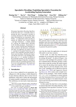 Speculative Decoding: Exploiting Speculative Execution for Accelerating
  Seq2seq Generation