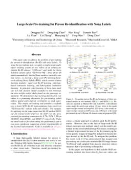 Large-Scale Pre-training for Person Re-identification with Noisy Labels