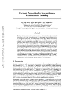 Factored Adaptation for Non-Stationary Reinforcement Learning