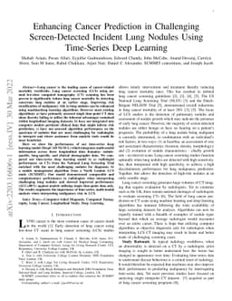 Enhancing Cancer Prediction in Challenging Screen-Detected Incident Lung
  Nodules Using Time-Series Deep Learning