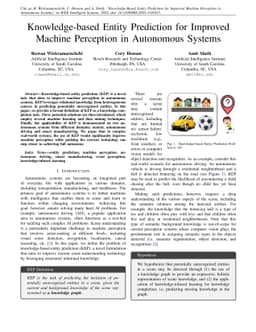 Knowledge-based Entity Prediction for Improved Machine Perception in
  Autonomous Systems