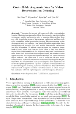 Controllable Augmentations for Video Representation Learning