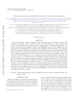 Active Learning for Computationally Efficient Distribution of Binary
  Evolution Simulations