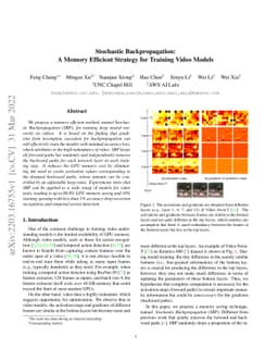 Stochastic Backpropagation: A Memory Efficient Strategy for Training
  Video Models