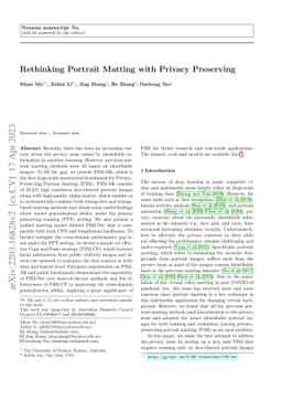 Rethinking Portrait Matting with Privacy Preserving