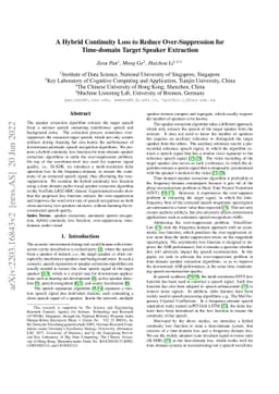 A Hybrid Continuity Loss to Reduce Over-Suppression for Time-domain
  Target Speaker Extraction