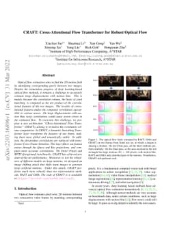 CRAFT: Cross-Attentional Flow Transformer for Robust Optical Flow
