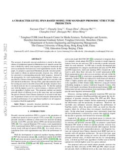 A Character-level Span-based Model for Mandarin Prosodic Structure
  Prediction