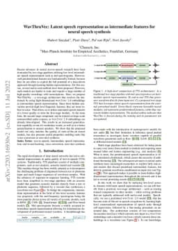 WavThruVec: Latent speech representation as intermediate features for
  neural speech synthesis