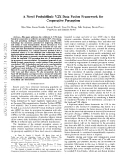 A Novel Probabilistic V2X Data Fusion Framework for Cooperative
  Perception