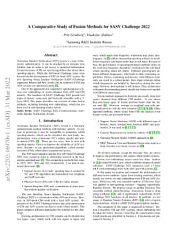 A Comparative Study of Fusion Methods for SASV Challenge 2022