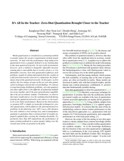 It's All In the Teacher: Zero-Shot Quantization Brought Closer to the
  Teacher