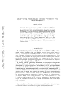 Flat-topped Probability Density Functions for Mixture Models