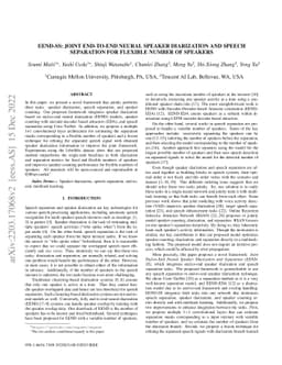 EEND-SS: Joint End-to-End Neural Speaker Diarization and Speech
  Separation for Flexible Number of Speakers