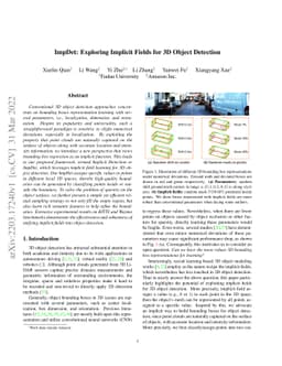 ImpDet: Exploring Implicit Fields for 3D Object Detection