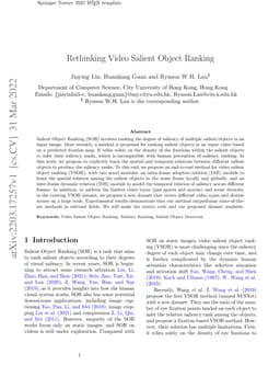 Rethinking Video Salient Object Ranking