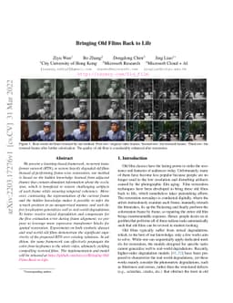 Bringing Old Films Back to Life