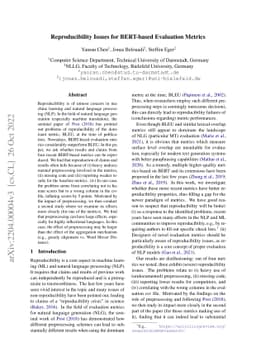 Reproducibility Issues for BERT-based Evaluation Metrics