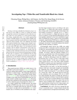Investigating Top-$k$ White-Box and Transferable Black-box Attack