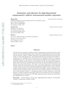 Estimation and inference for high-dimensional nonparametric additive
  instrumental-variables regression