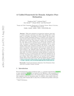 A Unified Framework for Domain Adaptive Pose Estimation