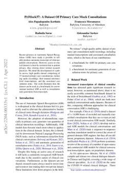 PriMock57: A Dataset Of Primary Care Mock Consultations