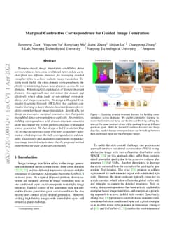 Marginal Contrastive Correspondence for Guided Image Generation
