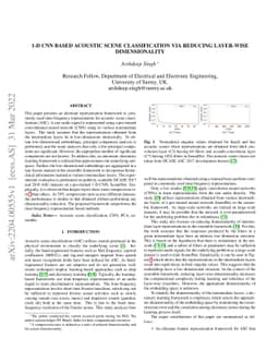 1-D CNN based Acoustic Scene Classification via Reducing Layer-wise
  Dimensionality