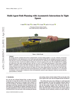 Multi-Agent Path Planning with Asymmetric Interactions In Tight Spaces