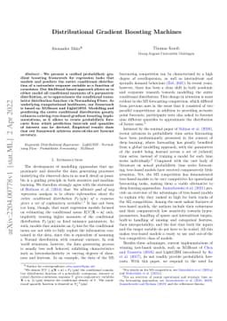 Distributional Gradient Boosting Machines