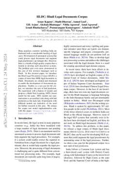 HLDC: Hindi Legal Documents Corpus