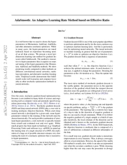 AdaSmooth: An Adaptive Learning Rate Method based on Effective Ratio