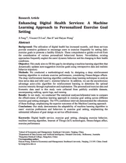 Enhancing Digital Health Services: A Machine Learning Approach to
  Personalized Exercise Goal Setting