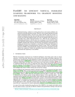 FedGBF: An efficient vertical federated learning framework via gradient
  boosting and bagging
